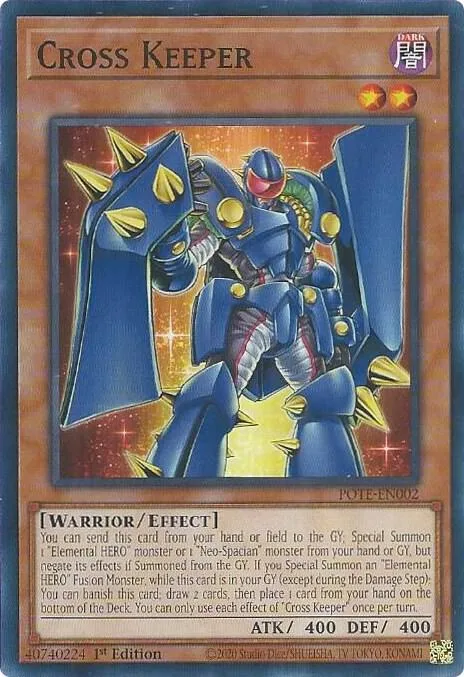 Cross Keeper POTE-EN002 Yu-Gi-Oh card from Power of the Elements