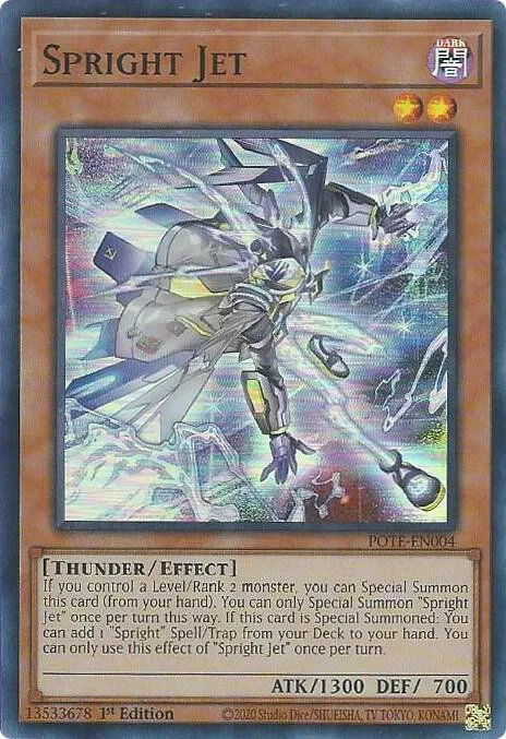 Spright Jet POTE-EN004 1st Edition Yu-Gi-Oh card from Power of the Elements