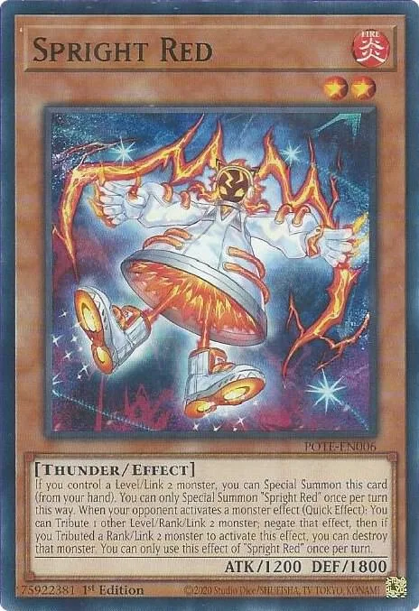 Spright Red POTE-EN006 Yu-Gi-Oh card from Power of the Elements