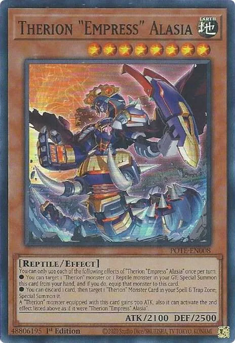 Therion "Empress" Alasia POTE-EN008 Yu-Gi-Oh card from Power of the Elements