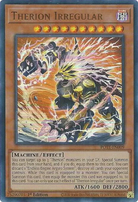 Therion Irregular POTE-EN009 Yu-Gi-Oh card from Power of the Elements