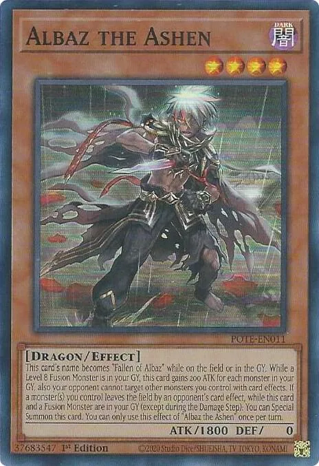 Albaz the Ashen POTE-EN011 Yu-Gi-Oh card from Power of the Elements