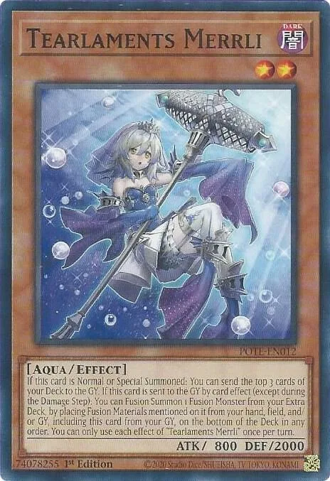 Tearlaments Merrli POTE-EN012 Yu-Gi-Oh card from Power of the Elements