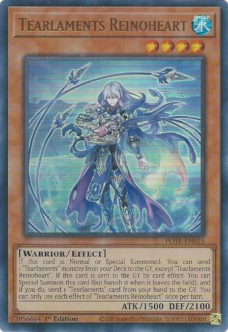 Tearlaments Reinoheart POTE-EN015 Unlimited Yu-Gi-Oh card from Power of the Elements