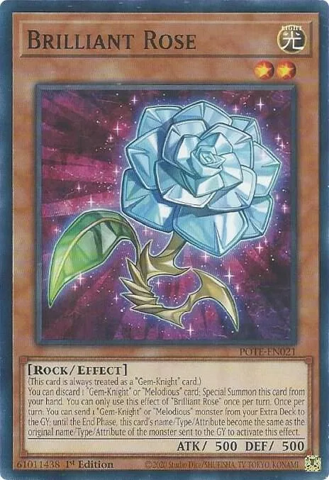 Brilliant Rose POTE-EN021 Yu-Gi-Oh card from Power of the Elements