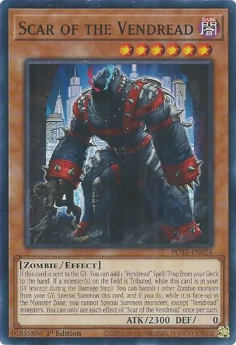 Scar of the Vendread POTE-EN024 Yu-Gi-Oh card from Power of the Elements