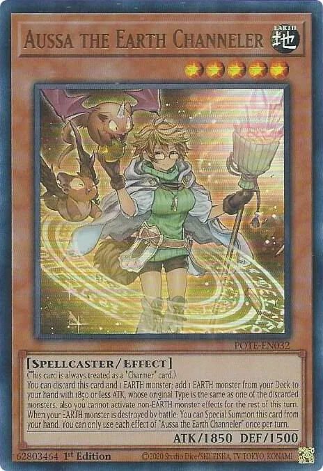 Aussa the Earth Channeler POTE-EN032 Unlimited Yu-Gi-Oh card from Power of the Elements