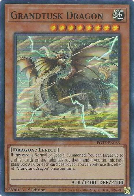 Grandtusk Dragon POTE-EN033 Yu-Gi-Oh card from Power of the Elements