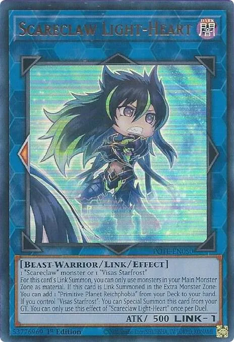 Scareclaw Light-Heart POTE-EN050 Yu-Gi-Oh card from Power of the Elements