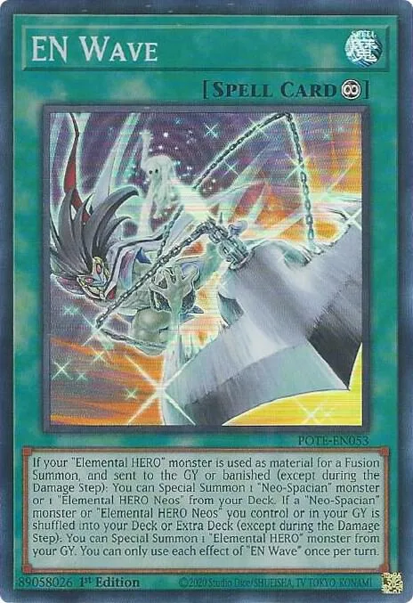 EN Wave POTE-EN053 Yu-Gi-Oh card from Power of the Elements