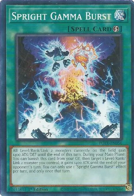 Spright Gamma Burst POTE-EN056 Yu-Gi-Oh card from Power of the Elements