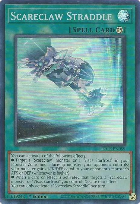 Scareclaw Straddle POTE-EN059 Yu-Gi-Oh card from Power of the Elements
