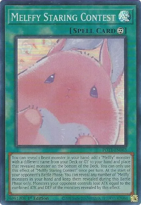 Melffy Staring Contest POTE-EN063 Yu-Gi-Oh card from Power of the Elements