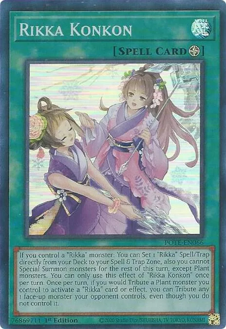 Rikka Konkon POTE-EN066 Yu-Gi-Oh card from Power of the Elements