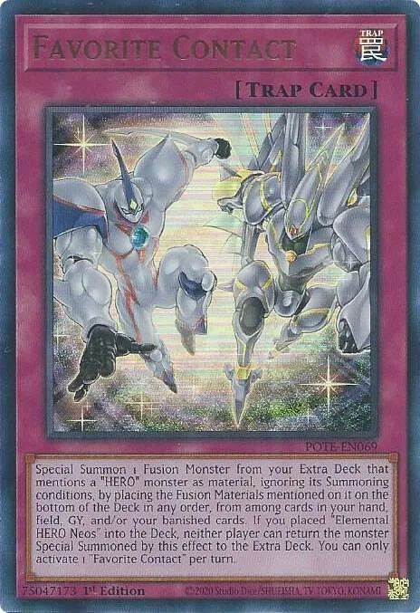 Favorite Contact POTE-EN069 1st Edition Yu-Gi-Oh card from Power of the Elements