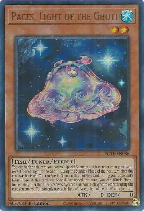 Paces, Light of the Ghoti POTE-EN086 Unlimited Yu-Gi-Oh card from Power of the Elements