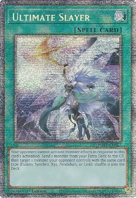 Ultimate Slayer Starlight Rare POTE-EN067 1st Edition Yu-Gi-Oh card from Power of the Elements