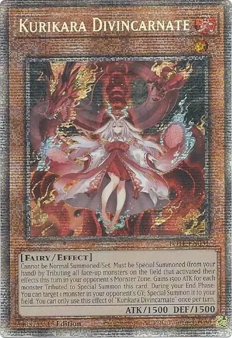 Kurikara Divincarnate Starlight Rare POTE-EN031 Unlimited Yu-Gi-Oh card from Power of the Elements