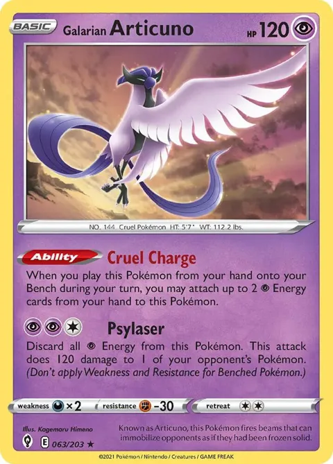 Galarian Articuno #063/203 Pokémon card from Deck Exclusives