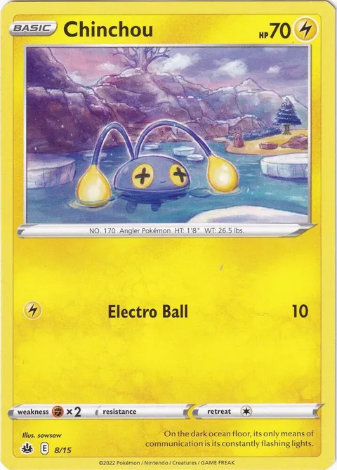 Chinchou - 8/15 #008/015 Pokémon card from McDonald's Promos 2022