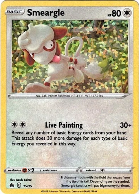 Smeargle - 15/15 #015/015 Holofoil Pokémon card from McDonald's Promos 2022