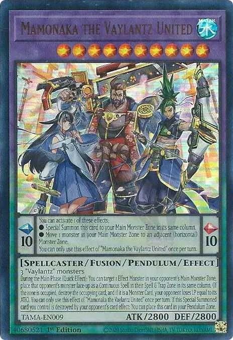 Mamonaka the Vaylantz United TAMA-EN009 Yu-Gi-Oh card from Tactical Masters