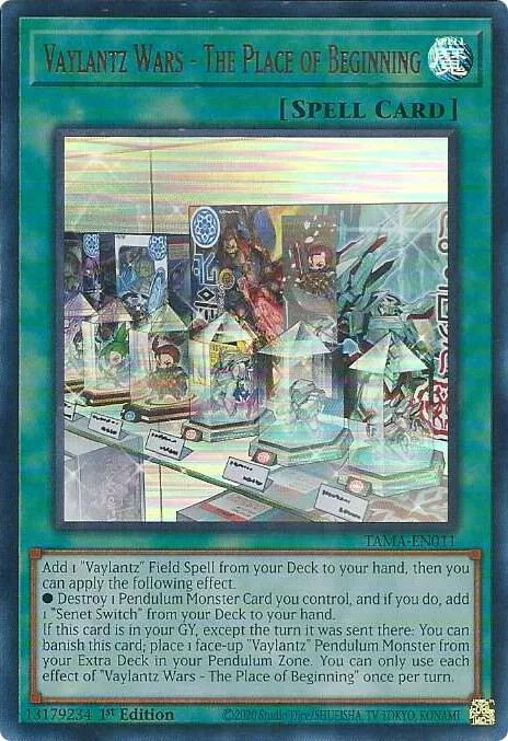 Vaylantz Wars - The Place of Beginning TAMA-EN011 Yu-Gi-Oh card from Tactical Masters