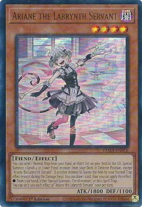 Ariane the Labrynth Servant TAMA-EN016 Yu-Gi-Oh card from Tactical Masters