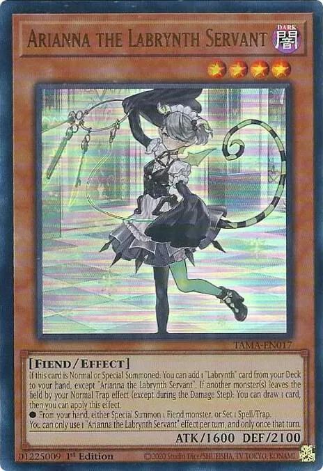 Arianna the Labrynth Servant TAMA-EN017 Yu-Gi-Oh card from Tactical Masters
