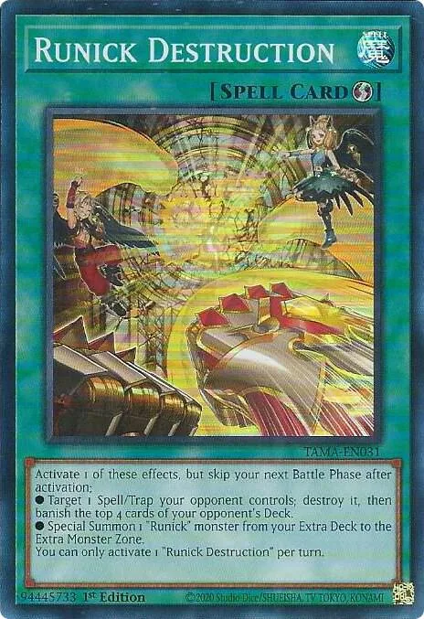 Runick Destruction TAMA-EN031 Yu-Gi-Oh card from Tactical Masters