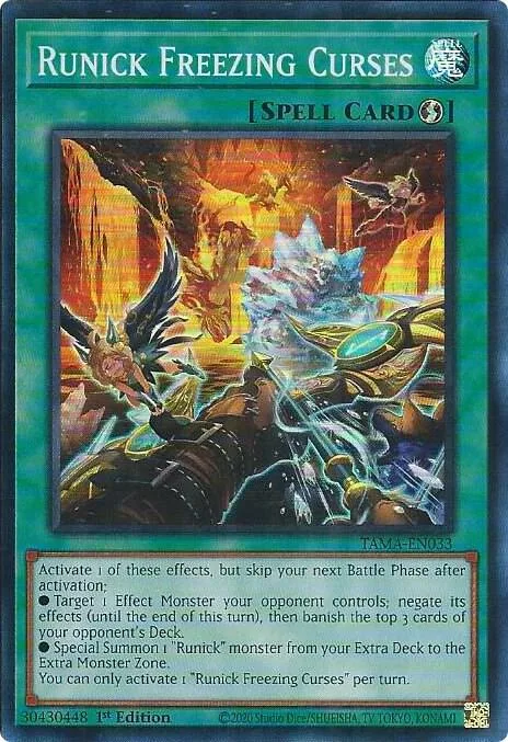 Runick Freezing Curses TAMA-EN033 Yu-Gi-Oh card from Tactical Masters