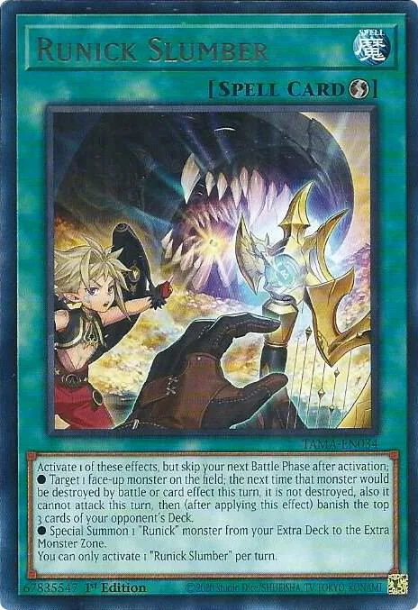 Runick Slumber TAMA-EN034 Yu-Gi-Oh card from Tactical Masters