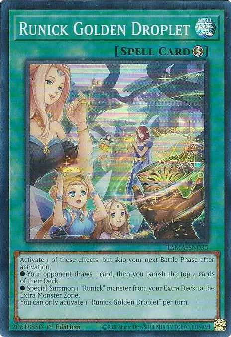 Runick Golden Droplet TAMA-EN035 Yu-Gi-Oh card from Tactical Masters