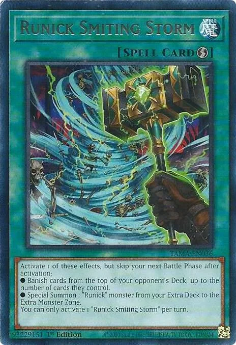 Runick Smiting Storm TAMA-EN036 Yu-Gi-Oh card from Tactical Masters