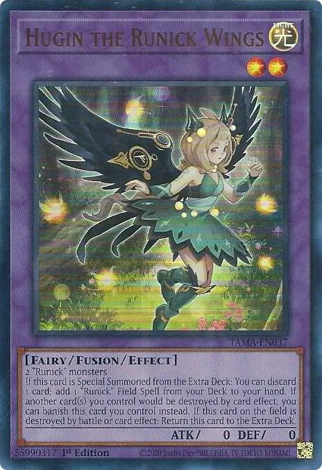 Hugin the Runick Wings TAMA-EN037 Yu-Gi-Oh card from Tactical Masters