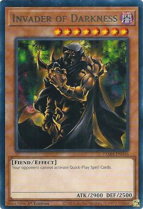 Invader of Darkness TAMA-EN046 Yu-Gi-Oh card from Tactical Masters