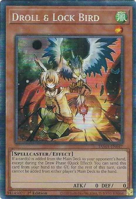 Droll & Lock Bird Collector's Rare TAMA-EN047 Yu-Gi-Oh card from Tactical Masters