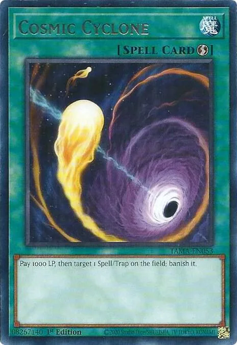 Cosmic Cyclone TAMA-EN053 Yu-Gi-Oh card from Tactical Masters