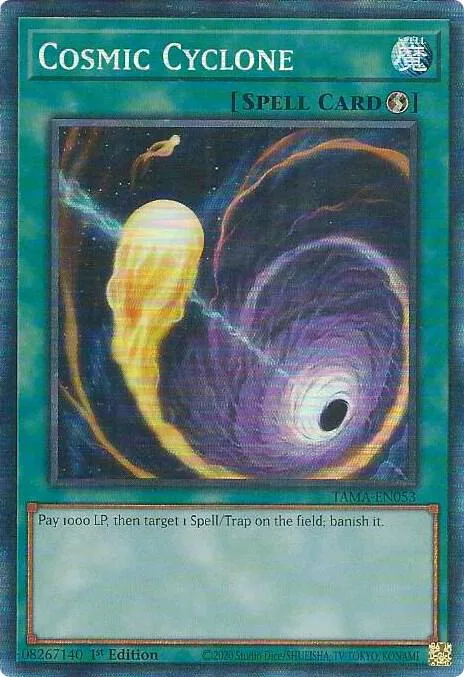 Cosmic Cyclone Collector's Rare TAMA-EN053 Yu-Gi-Oh card from Tactical Masters