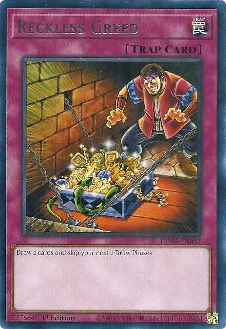 Reckless Greed TAMA-EN057 Yu-Gi-Oh card from Tactical Masters