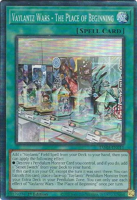 Vaylantz Wars - The Place of Beginning Collector's Rare TAMA-EN011 Yu-Gi-Oh card from Tactical Masters