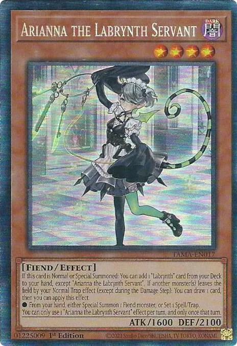 Arianna the Labrynth Servant Collector's Rare TAMA-EN017 Yu-Gi-Oh card from Tactical Masters