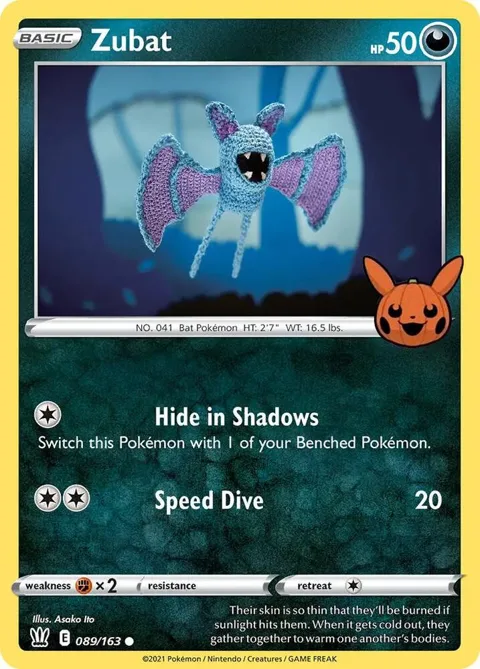 Zubat #089/163 Pokémon card from Trick or Trade BOOster Bundle