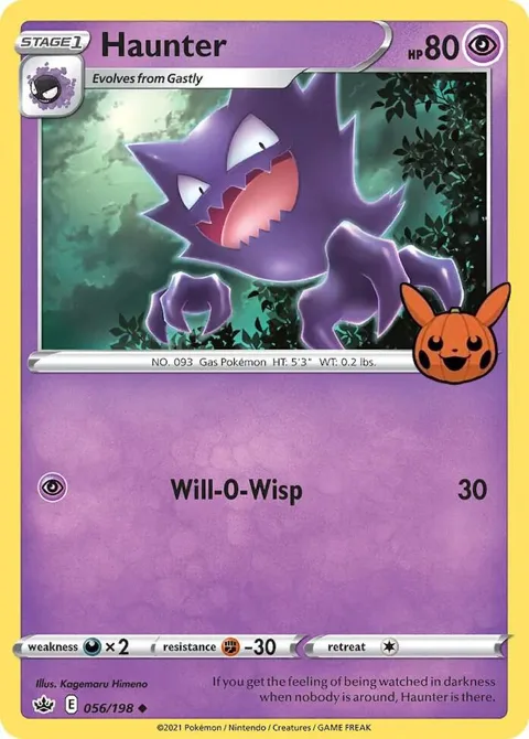 Haunter #056/198 Pokémon card from Trick or Trade BOOster Bundle