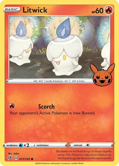 Litwick #031/192 Pokémon card from Trick or Trade BOOster Bundle