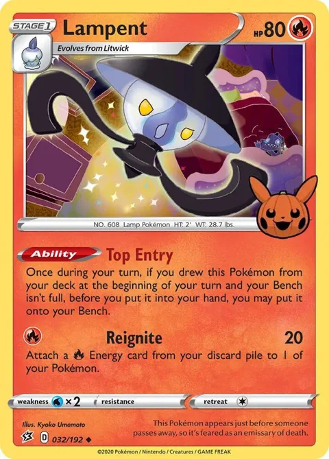 Lampent #032/192 Pokémon card from Trick or Trade BOOster Bundle