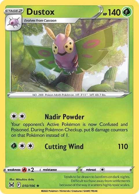 Dustox #010/196 Reverse Holofoil Pokémon card from Lost Origin