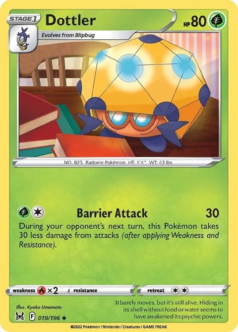 Dottler #019/196 Pokémon card from Lost Origin