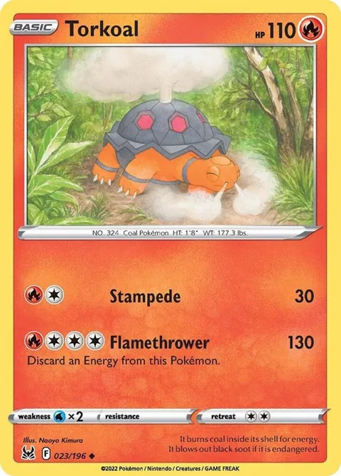Torkoal #023/196 Pokémon card from Lost Origin