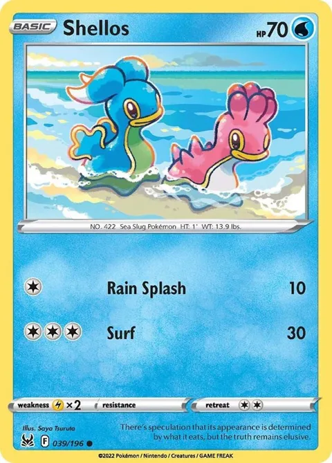 Shellos #039/196 Pokémon card from Lost Origin